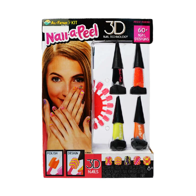 552932 NEON GLOW NAIL PAINT SET 3D A.I