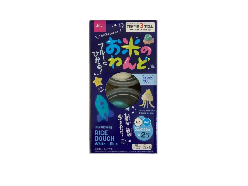 Blue Glowing Rice Dough White/Blue