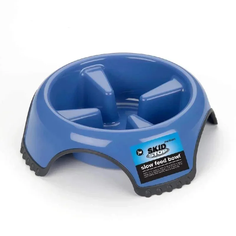 JW® Skid Stop® Slow Feed Bowl Assorted Color 1 Cup Medium