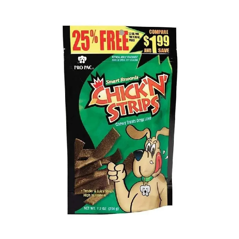 Pro Pac Smart Rewards Chick ‘N’ Strips Chewy Dog Treats 7.2 Oz