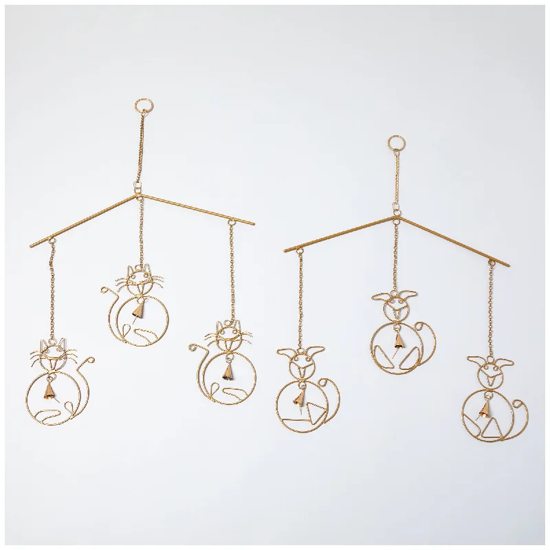 Cat & Dog Iron Wind Chime