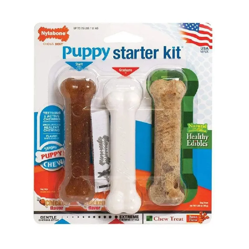 Nylabone® Teething Puppy Chews™ Starter Kit for Puppy Regular Up to 25 Lbs
