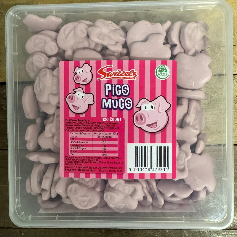 120x Swizzels Pigs Mugs Sweets Tub (1 Tub of 120 Pigs)