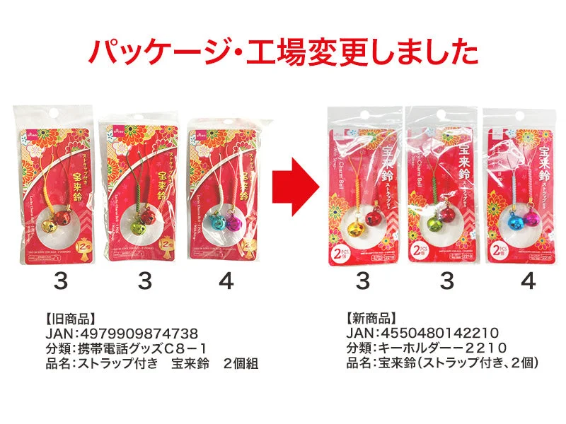 Lucky Charm Bell -With Strap - 2 PCS.-