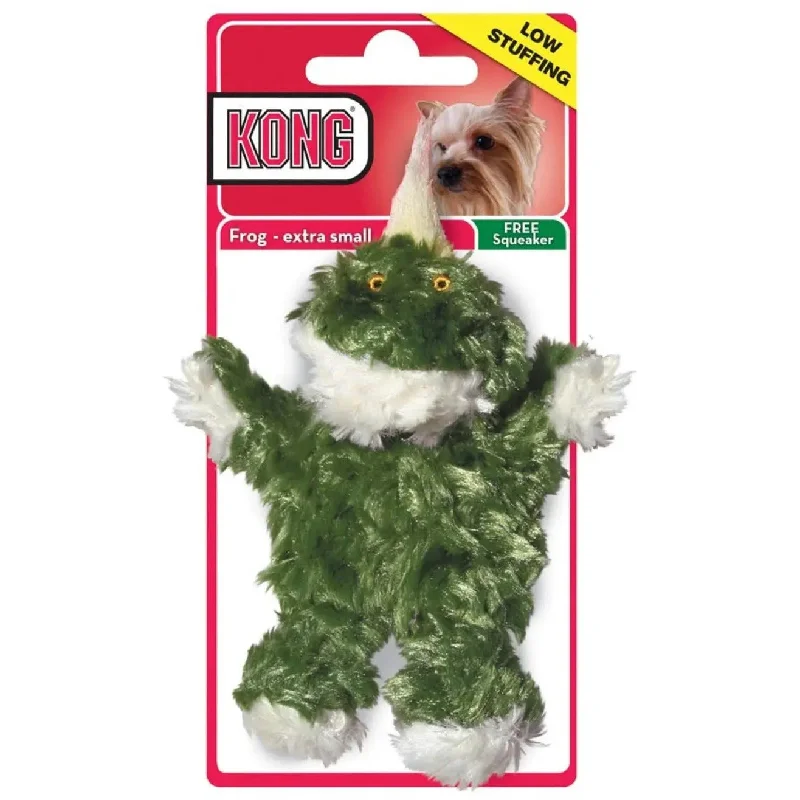 Kong® Plush Frog Dog Toys Green X-Small