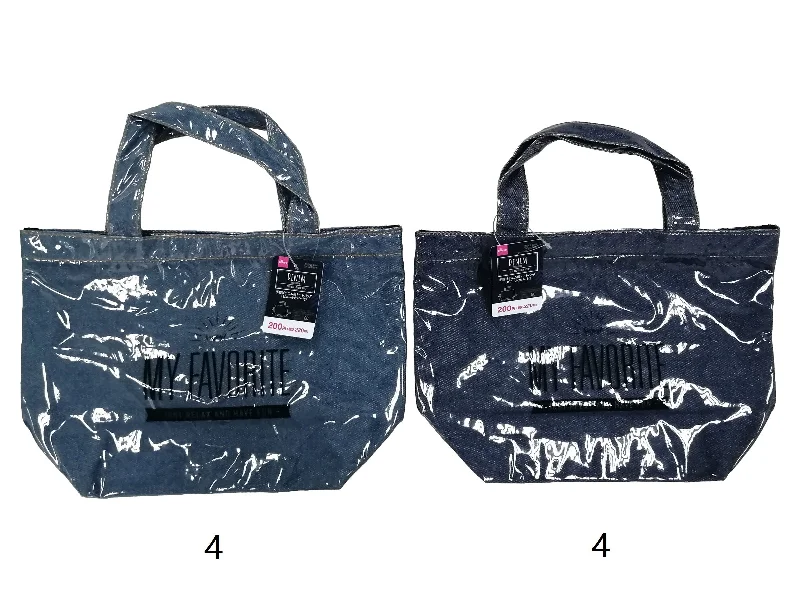 Tote Bag -Denim Style -With PVC Cover