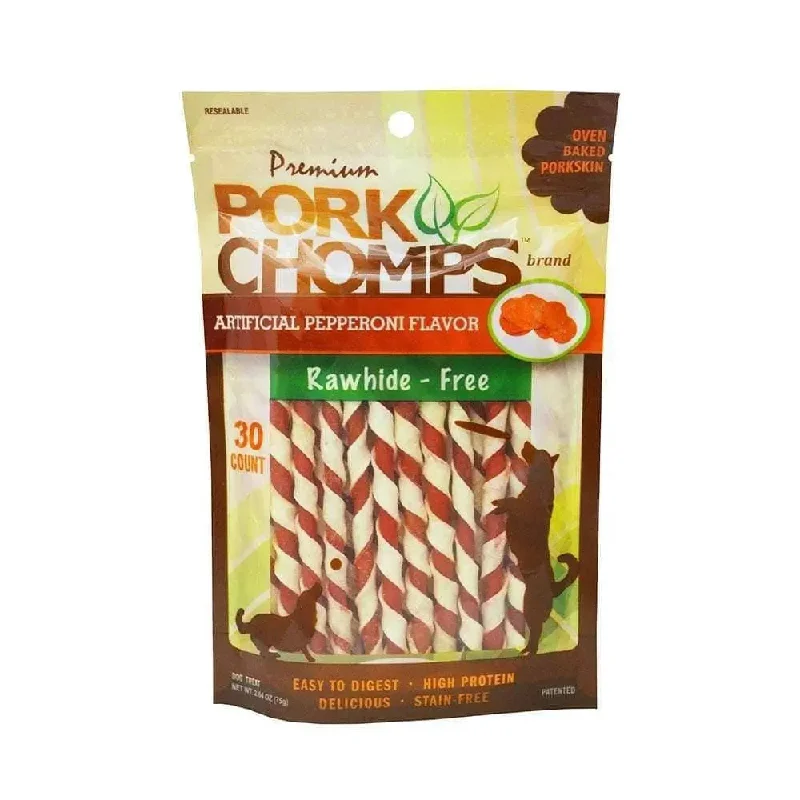Pork Chomps™ Pepperoni Flavor Mini Twists Dog Treats 30 Count
