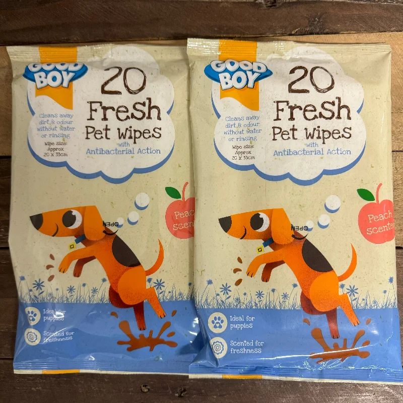 60x Good Boy Antibacterial Dog & Puppy Wipes (3 Packs of 20 Wipes)