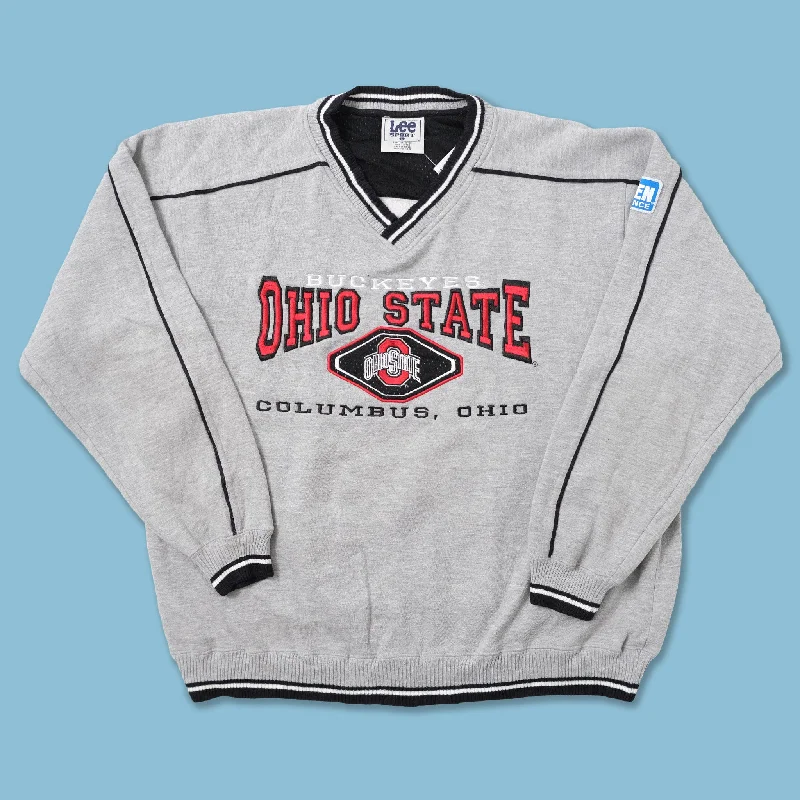 Vintage Ohio State Buckeyes V-Neck Sweater Large
