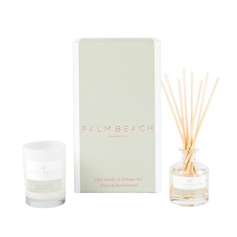 Palm Beach Collection Clove & Sandalwood Mini Candle and Diffuser Pack