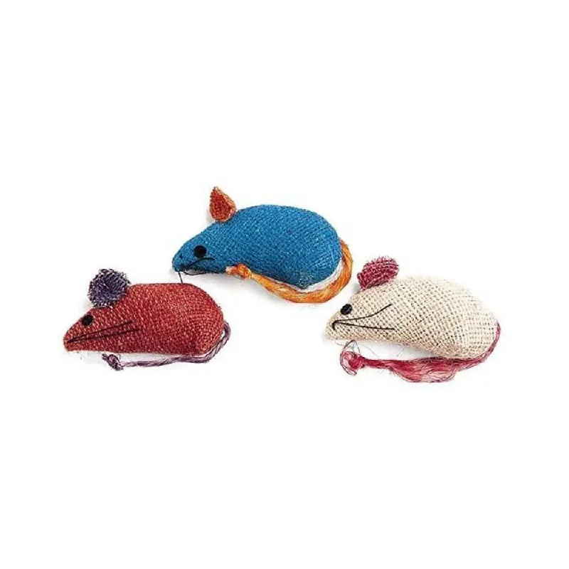 Spot® Colored Burlap Mice™ Catnip Cat Toys 3 Count