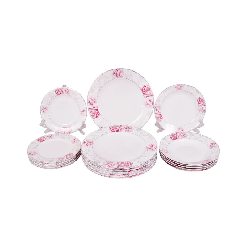 PLATE SET 18PC BONE CHINA X004