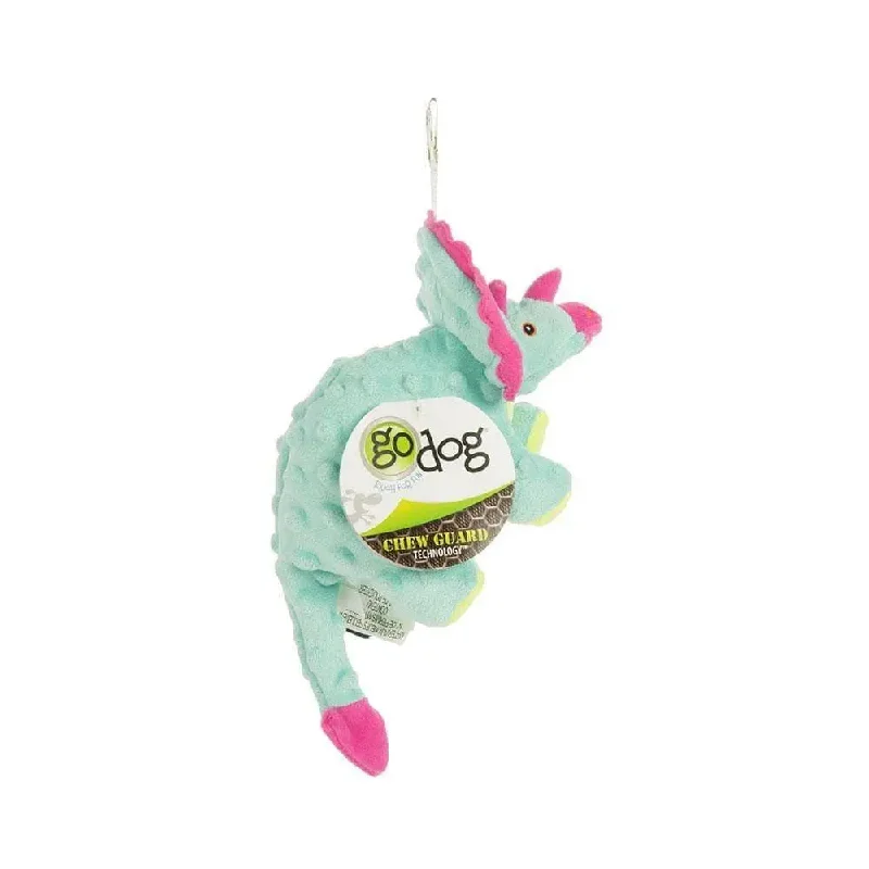 GoDog® Frills the Triceratops Dino Dog Toys Small Teal