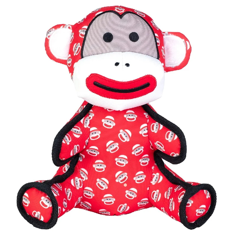 Sock Monkey Tough Animal Dog Toy