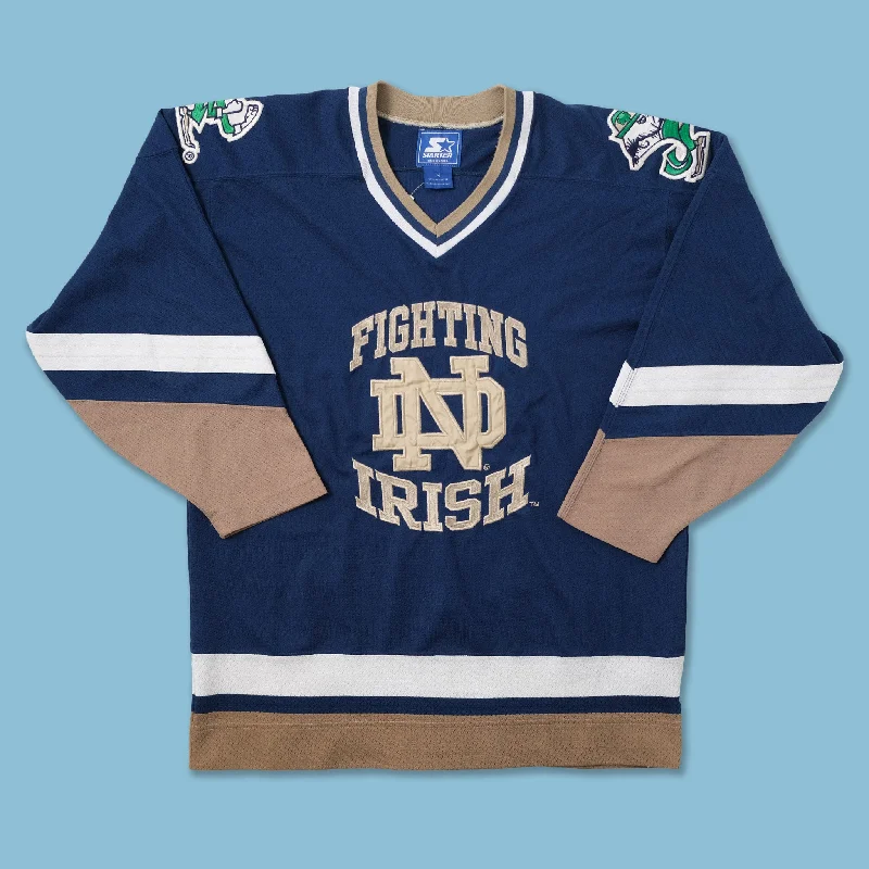 Vintage Starter Notre Dame Hockey Jersey Large