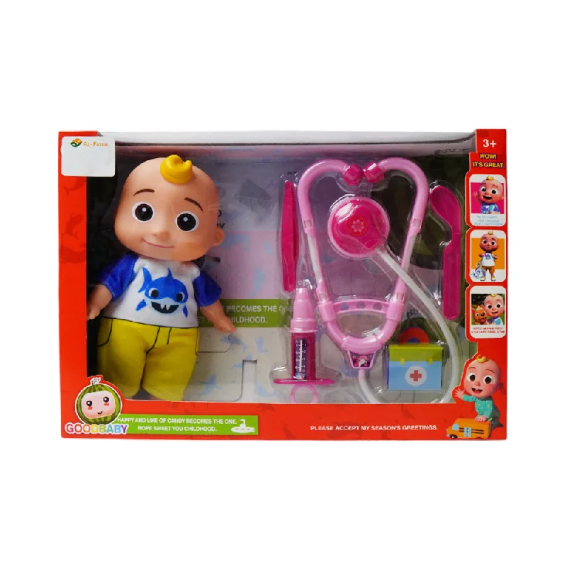 JJ2-2 9INCH COCOMELON DOLL W-DOCTOR SET