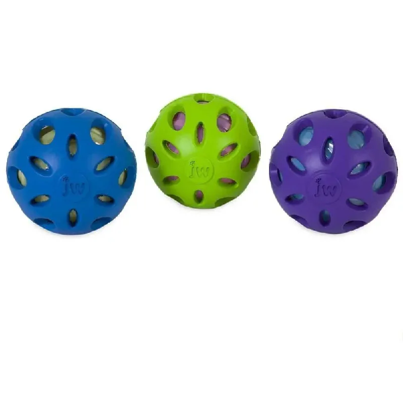 JW® Crackle Heads Crackle Ball Dog Toys Assorted Color Large