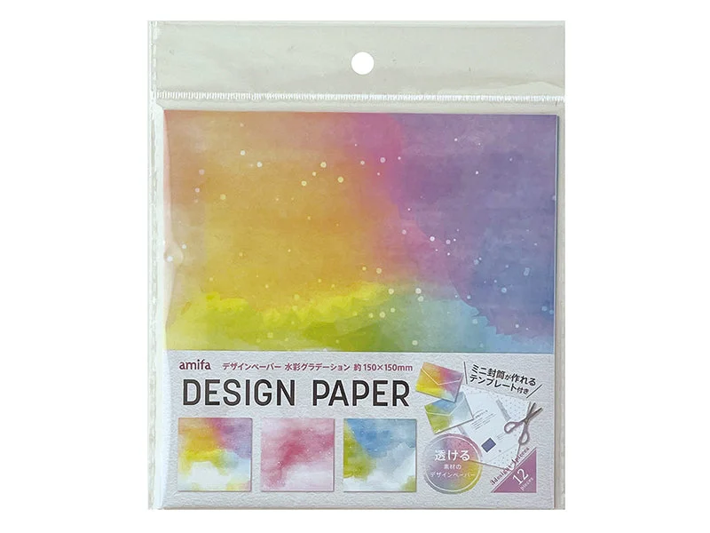 Design paper 12P Watercolor gradation