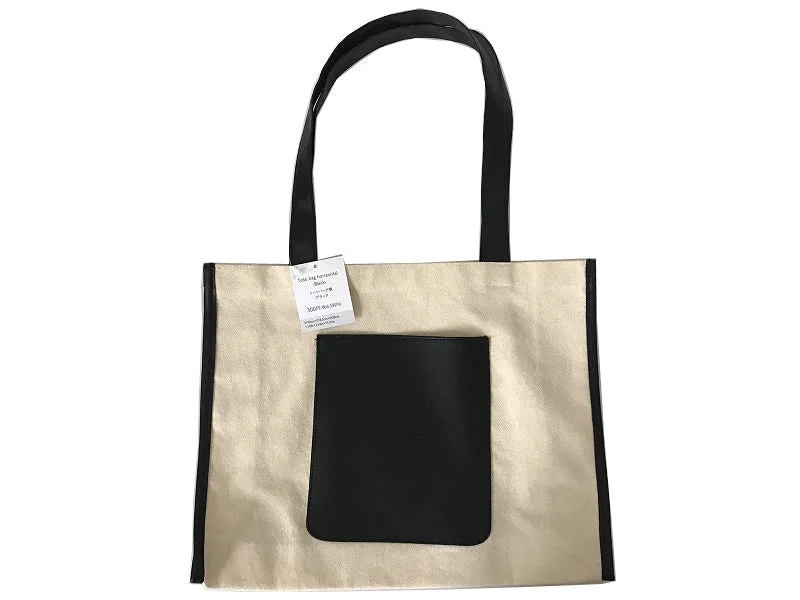 Tote bag horizontal - with pocket - BK-