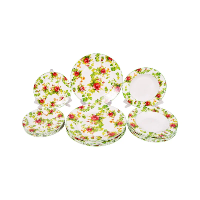 PLATE SET 18PC BONE CHINE LUXURY MH5094FE