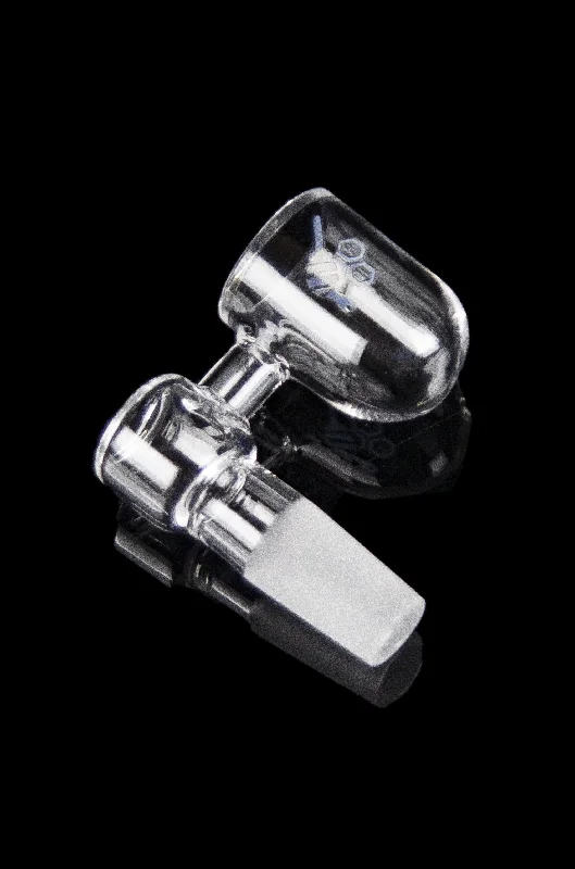Honeybee Herb 90 Degree Honey Bevel Bowl Sidecar Quartz Banger - Yellow Line