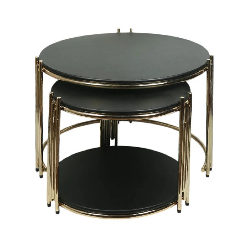 CENTRE TABLE BLACK 2 PCS SET