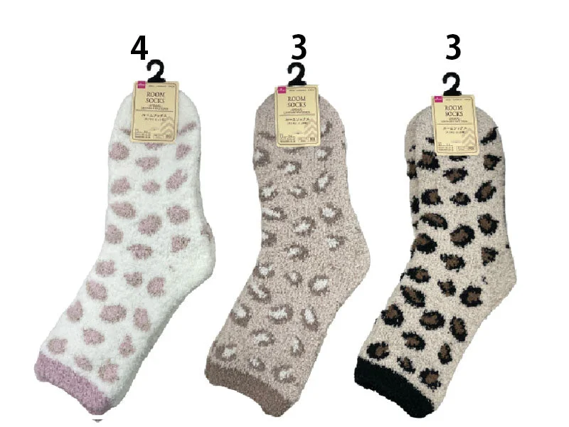 Room Socks - Animal - Leopard Pattern -