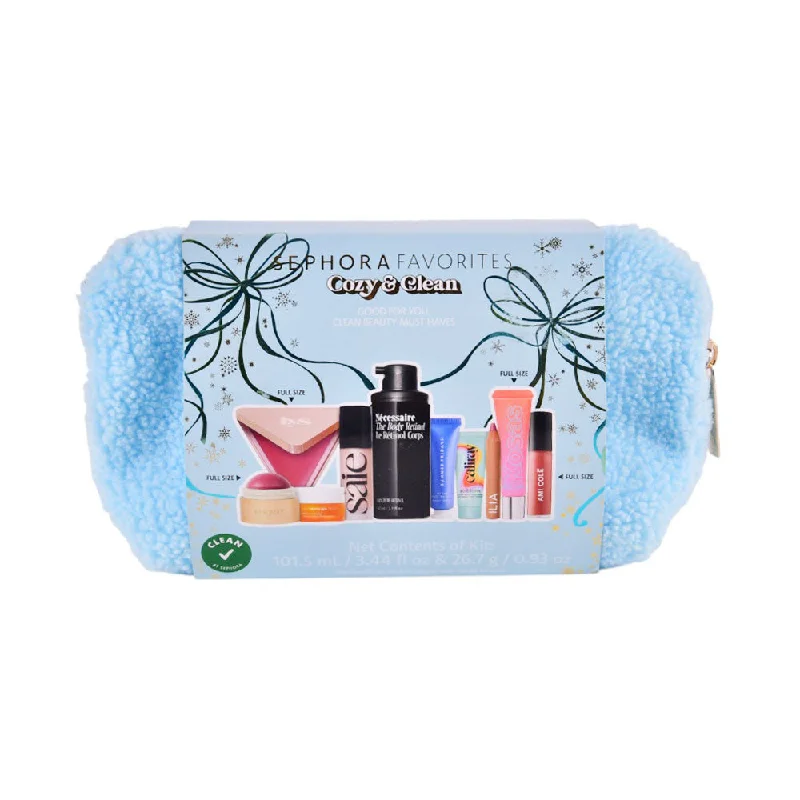 SEPHORA FAVORITES COZY & CLEAN BLUE 10PC SET