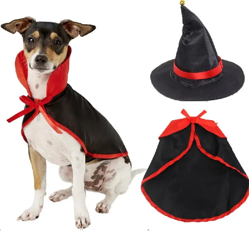 Anniepaw Halloween Pet Cape and Hat: Cosplay Cloak Costume for Christmas Suitable for Chihuahua and Small Dogs Anniepaw Halloween Pet Cape and Hat: Cosplay Cloak Costume for Christmas Suitable for Chihuahua and Small Dogs