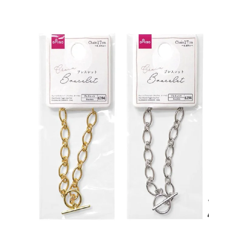 Chain Bracelet Toggle Clasp Oval