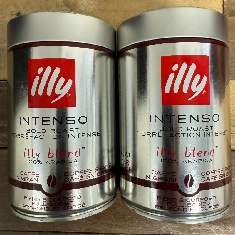 1/2 Kg illy Intenso Bold Roast Coffee Beans (2x250g Tins)