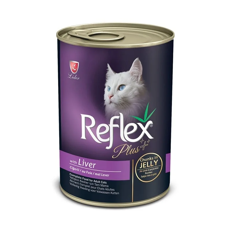 Reflex Plus Liver Chunks In Jelly Canned Cat Food