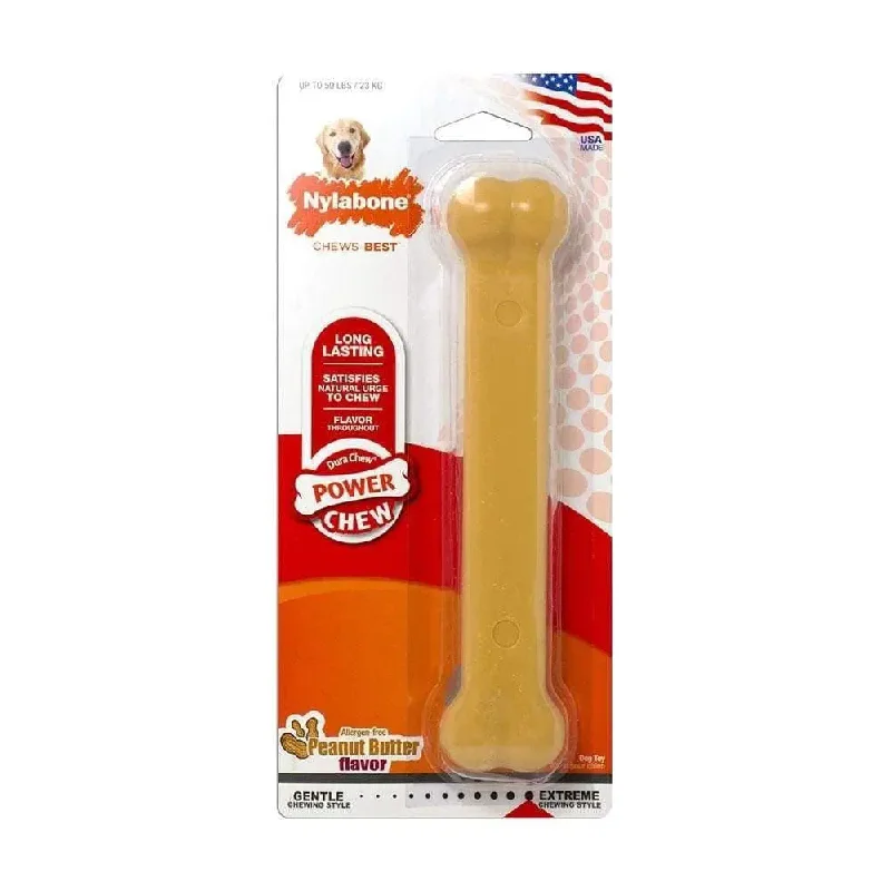 Nylabone® Dura Chews® Power Chews Peanut Butter Flavor Long Lasting Chews Dog Toys Giant Up to 50