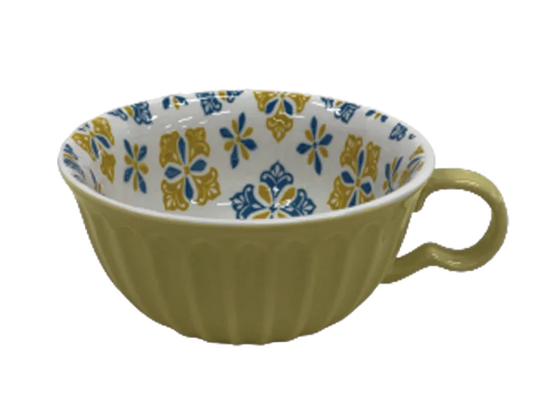 Morocco Folk Soup Mug Yellow