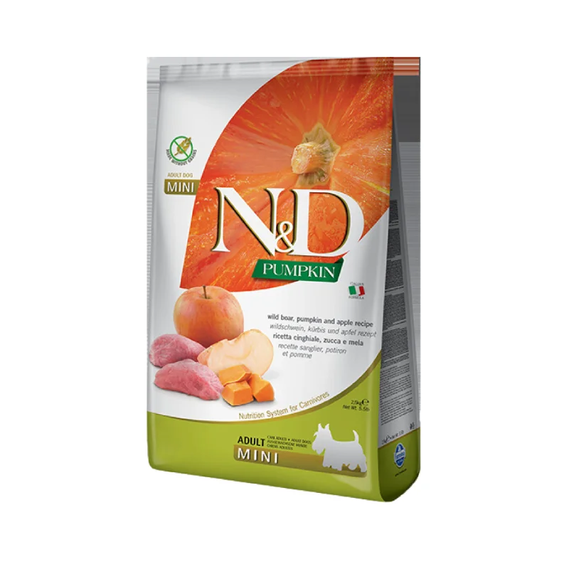 Farmina Grain Free Mini Adult Wild Boar, Pumpkin & Apple Dry Dog Food