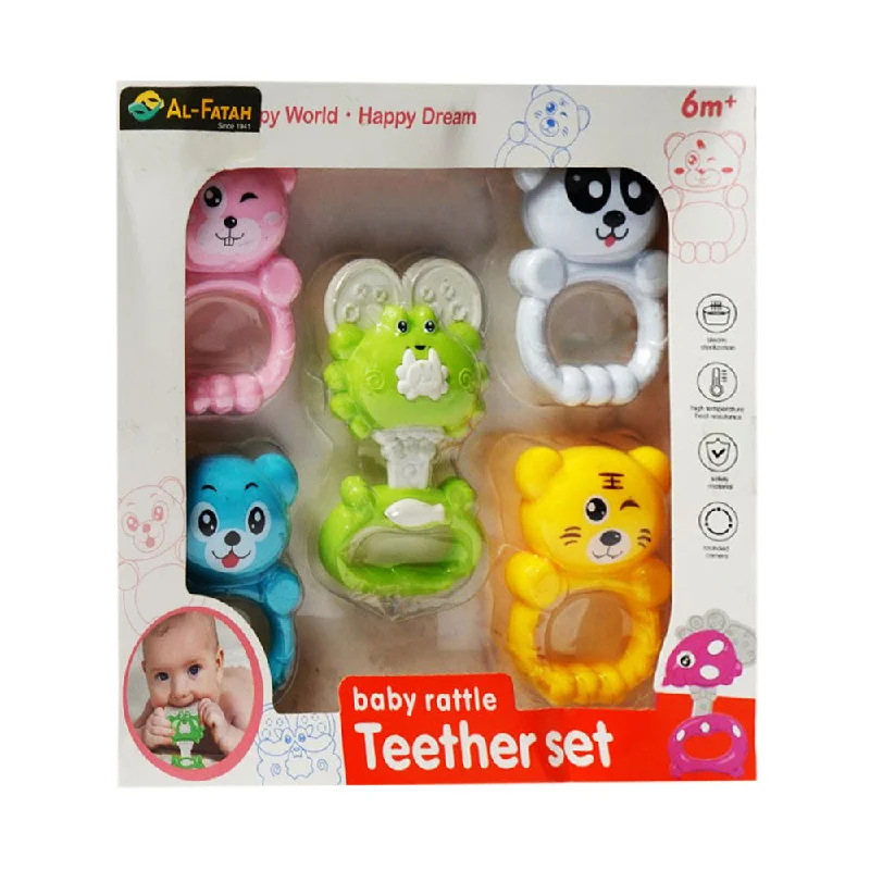 696-R39 BABY RATTLE TEETHER SET 5PC IR