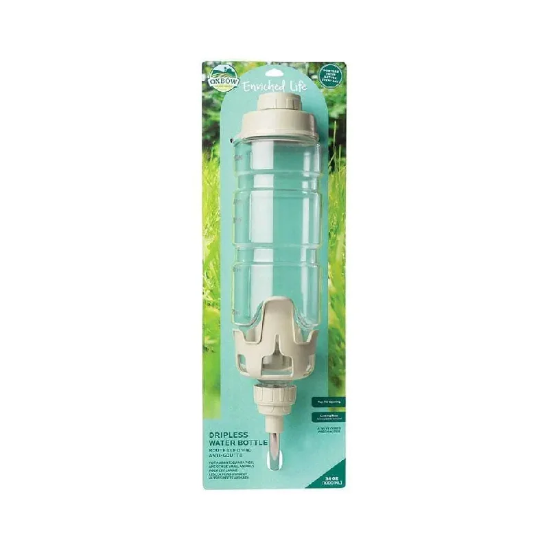 Oxbow Animal Health® Enriched Life Dripless Water Bottle for Small Animal Large 34 Oz