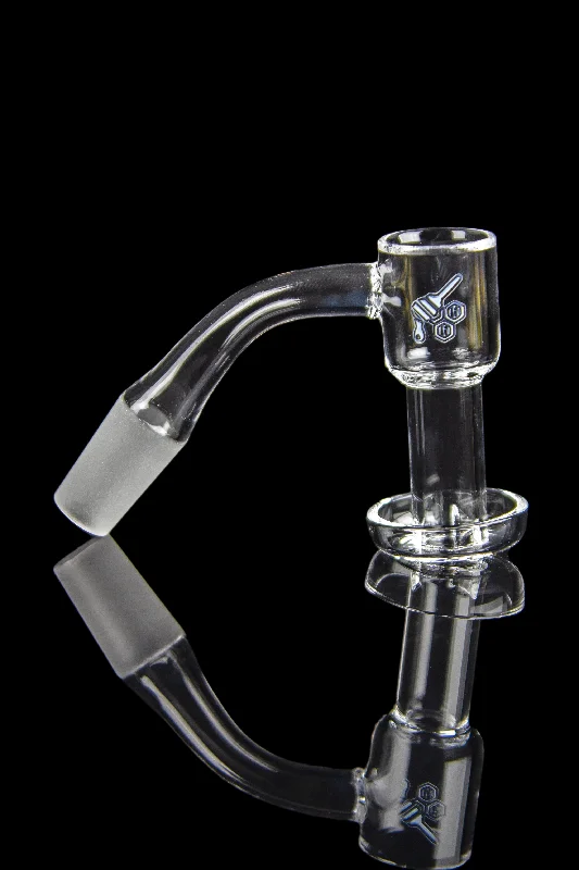 Honeybee Herb Honeysuckle Bevel Quartz Banger - Yellow Line