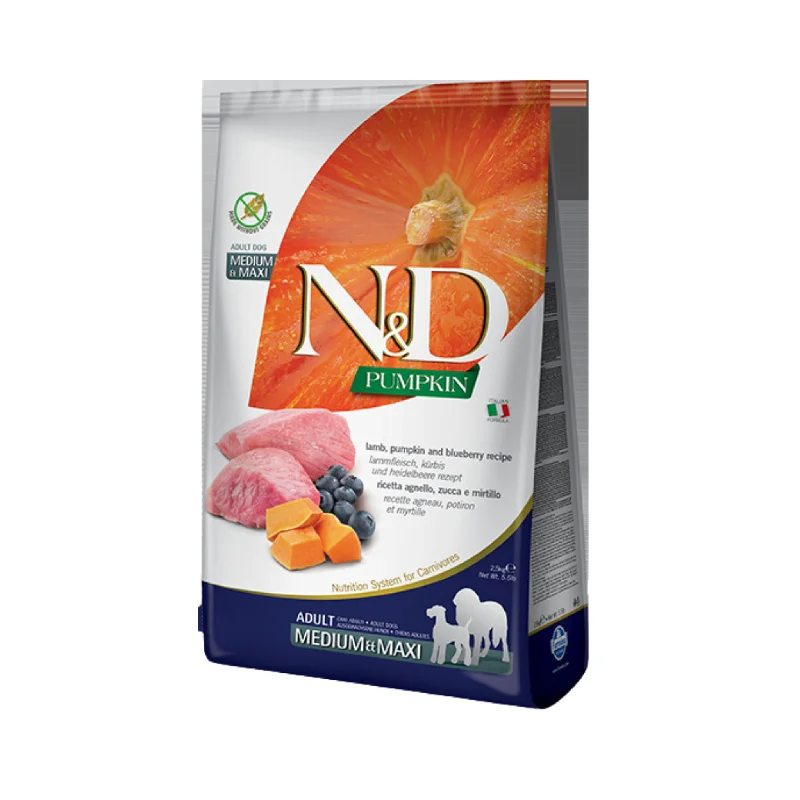Farmina Grain Free Med Maxi Adult Lamb, Pumpkin & Blueberry Dry Dog Food