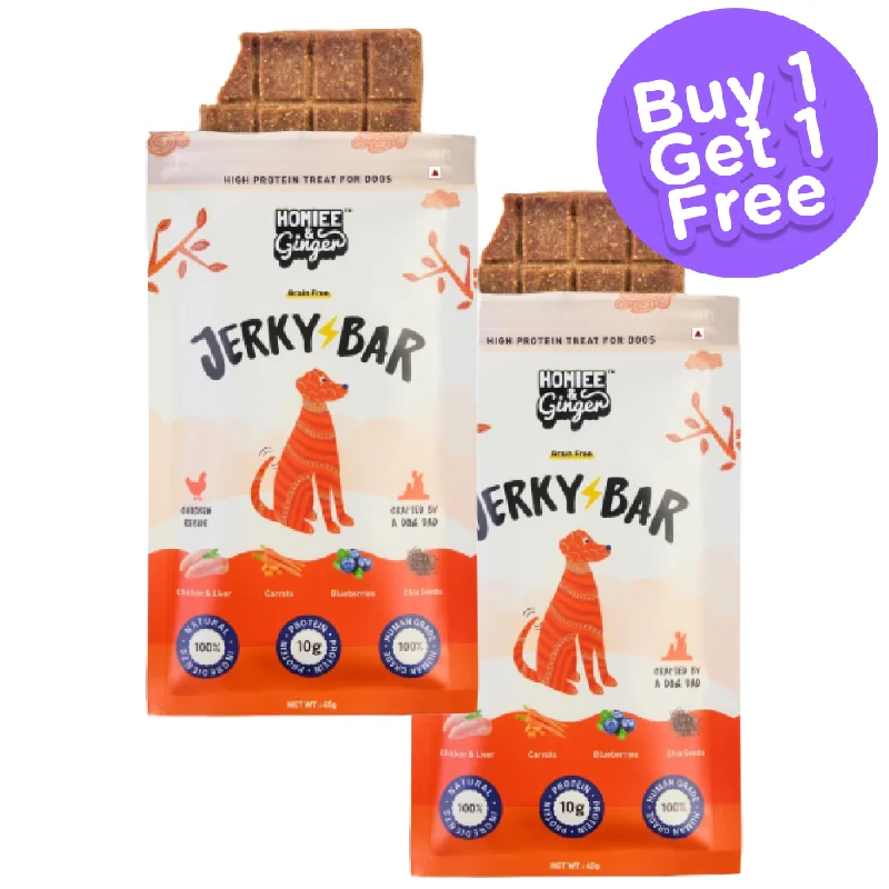 Homiee & Ginger Air Dried Grain Free Chicken Jerky Bar Dog Treats (Limited Shelf Life) (Buy 1 Get 1)