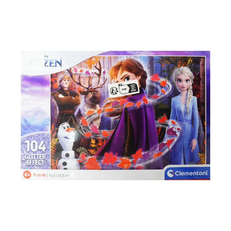 20162 CLEMENTONI FROZEN GLITTER EFFECT PUZZLE 104PC D