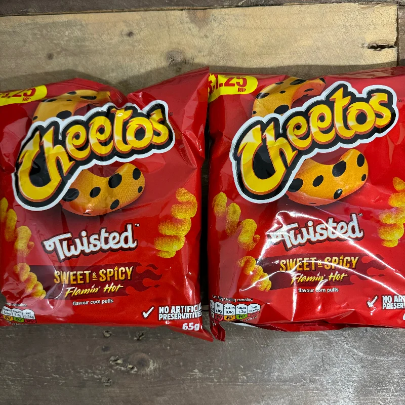 6x Cheetos Twisted Sweet & Spicy Snacks Share Bags (6x65g)