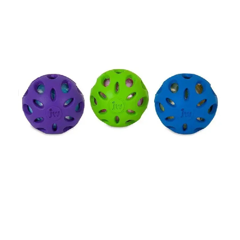 JW® Crackle Heads Crackle Ball Dog Toys Assorted Color Medium