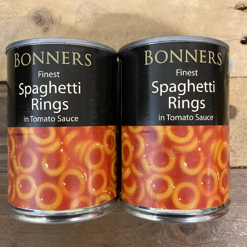 2x Bonners Finest Spaghetti Rings in Tomato Sauce (2x395g)