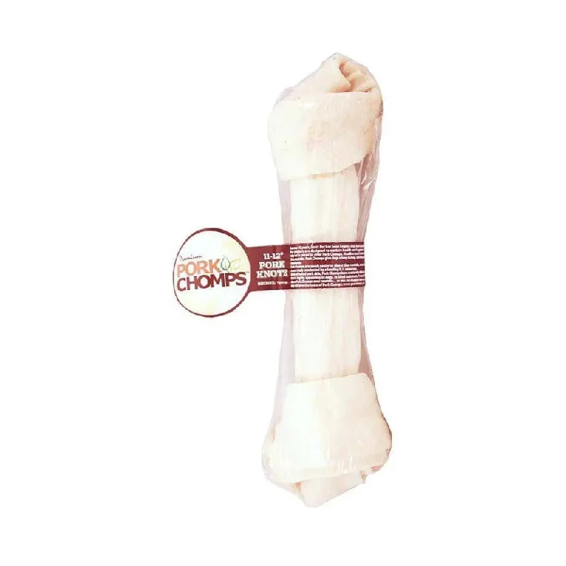Pork Chomps™ Pork Skin Baked Knot Bone Dog Treats 11 Inch 1 Count