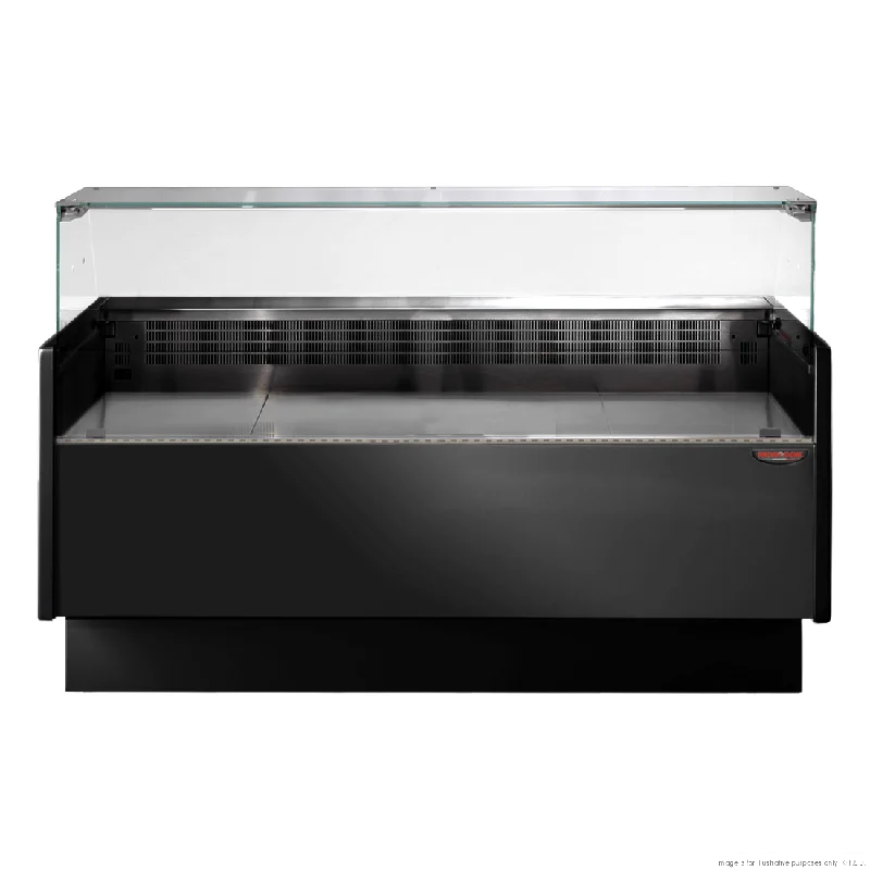 Tecnodom Serie MR80 Black 1520mm Wide Deli Display with Storage and Castors TDMR-0815B