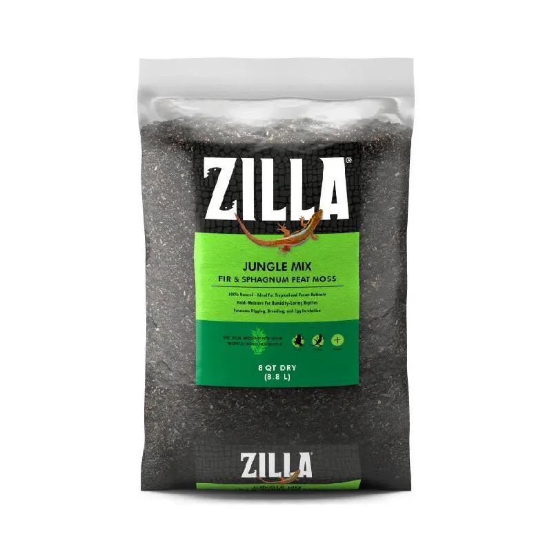 Zilla Jungle Mix Fir and Sphagnum Peat Moss Organic Bedding for Reptiles, Ideal for Tropical or Forest Habitats