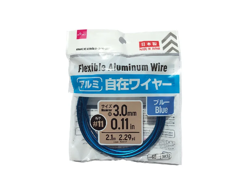Flexible Aluminum Wire -3.0mm - 0.11in - Blue-