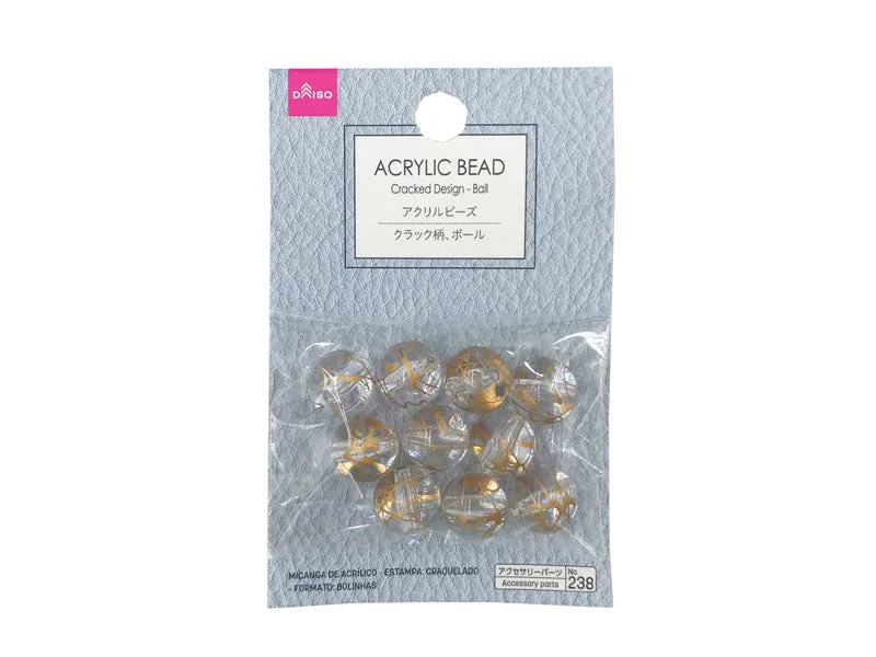 Acrylic Bead Cracked Design Ball