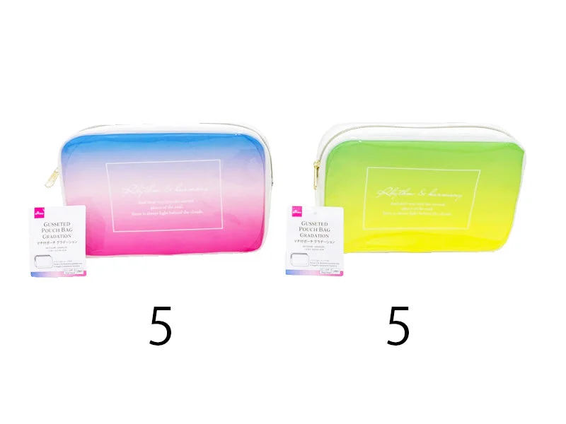 Gusseted Pouch Bag - Gradation - 4.72in X 7.28in X 1.57in - 12cm X 18.5cm X 4cm